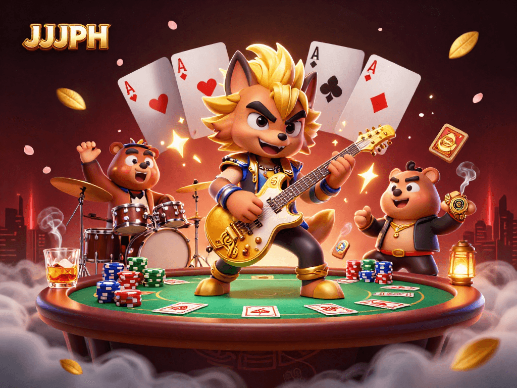 Magandang aktibidad sa JJJPH kasama ang rock star na lobo at drummer na oso sa casino.
