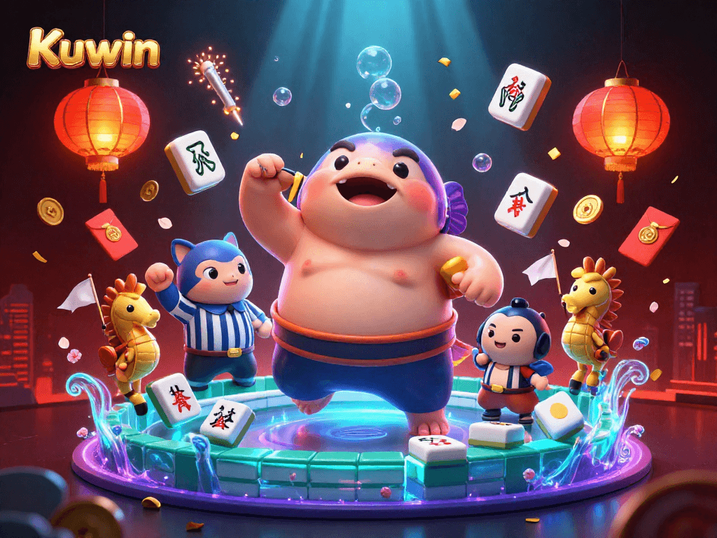 Kuwin brings excitement as a vibrant fugu ref in a dynamic underwater casino scene.