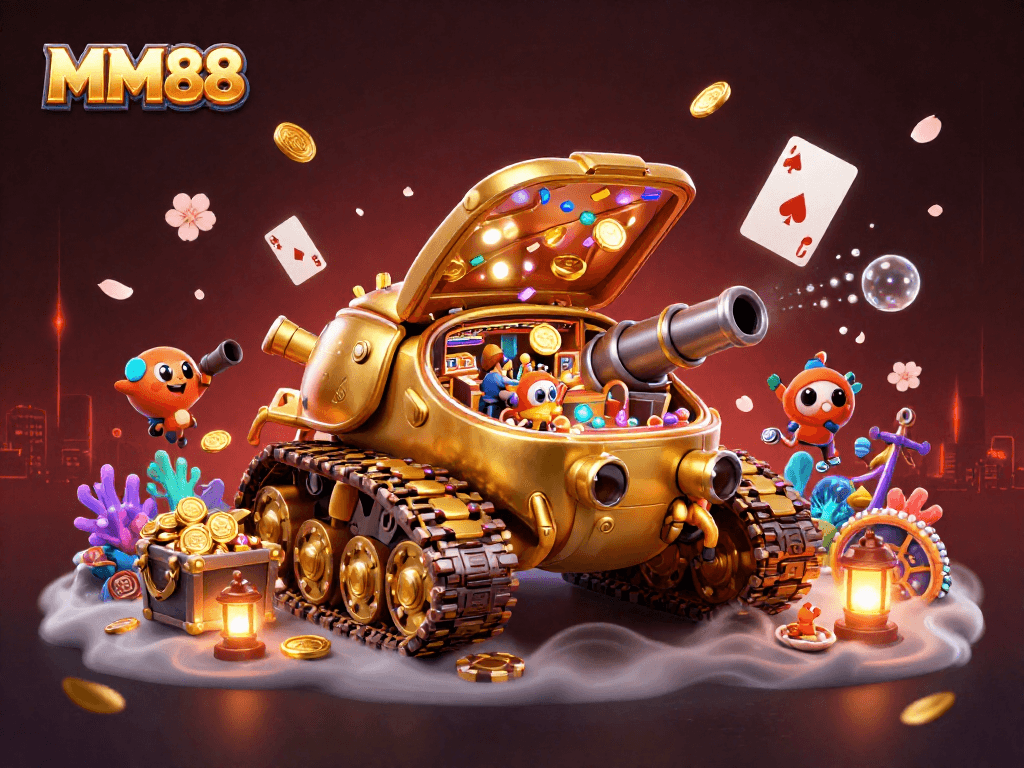Experience the thrill of MM88's entertainment wonders with a golden beetle tank casino.