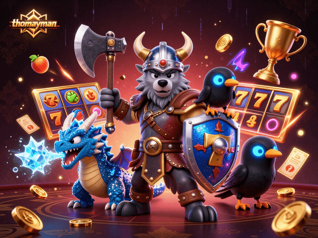 Spin the reels in thomayman for thrilling jackpots with captivating characters and dynamic casino elements.