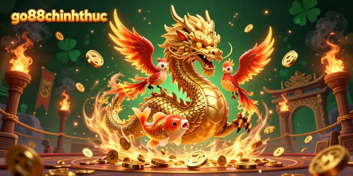 Experience thrilling casino adventures with go88chinhthuc's golden dragon and phoenix.