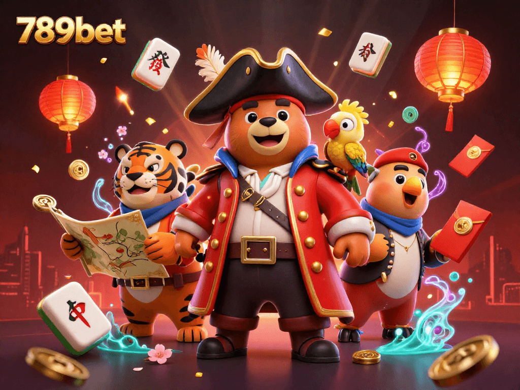 Experience thrilling game action with 789bet in this vibrant 3D casino illustration full of excitement.
