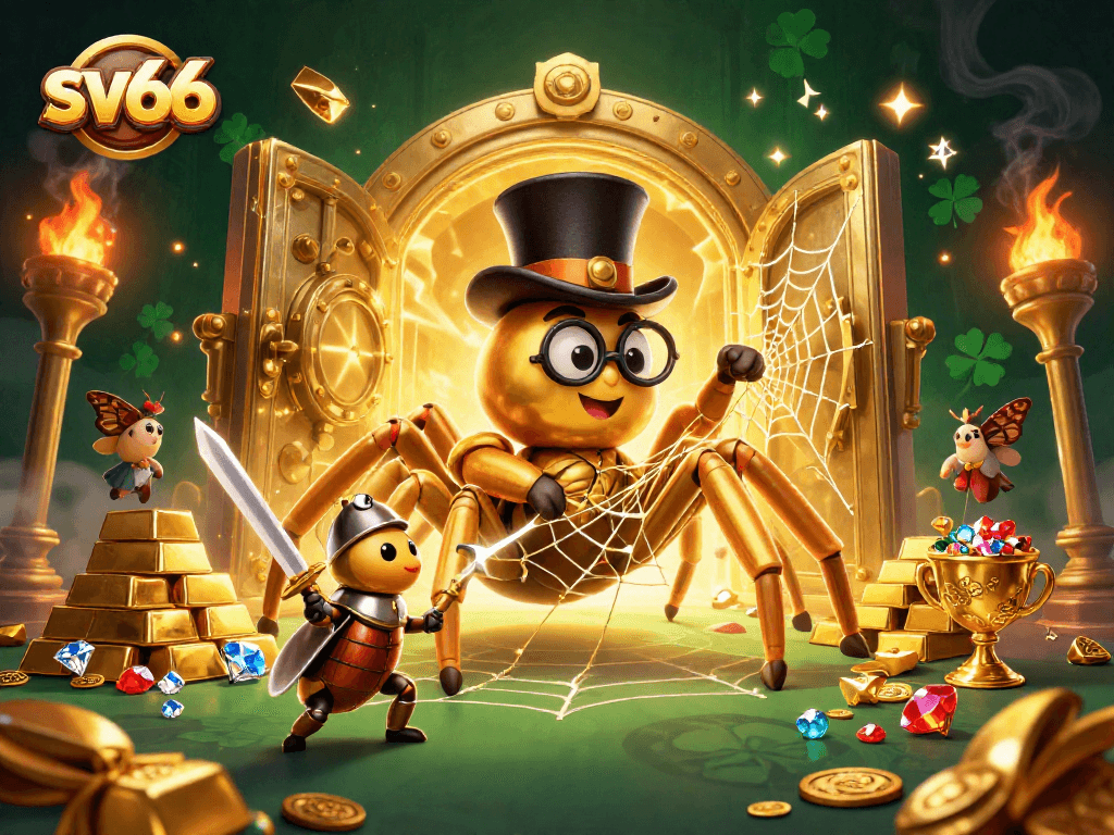 Experience thrilling lucky moments with sv66 in this dynamic casino illustration.