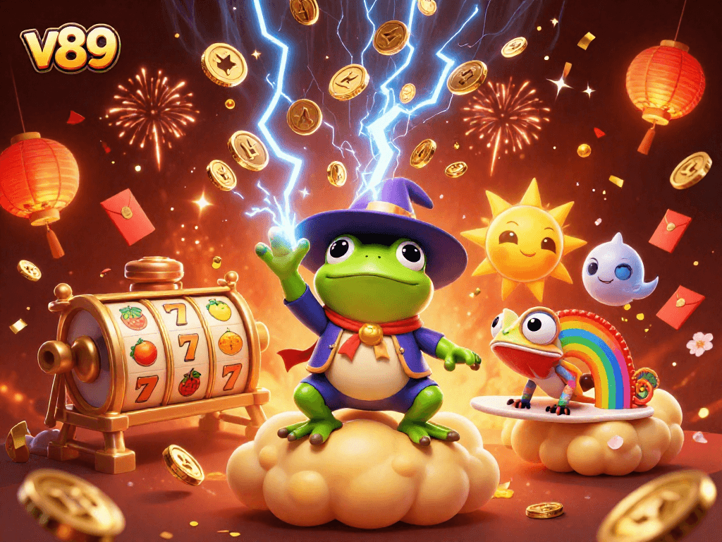 Menangkan jackpot dengan v89, nikmati permainan slot yang seru dan penuh warna.