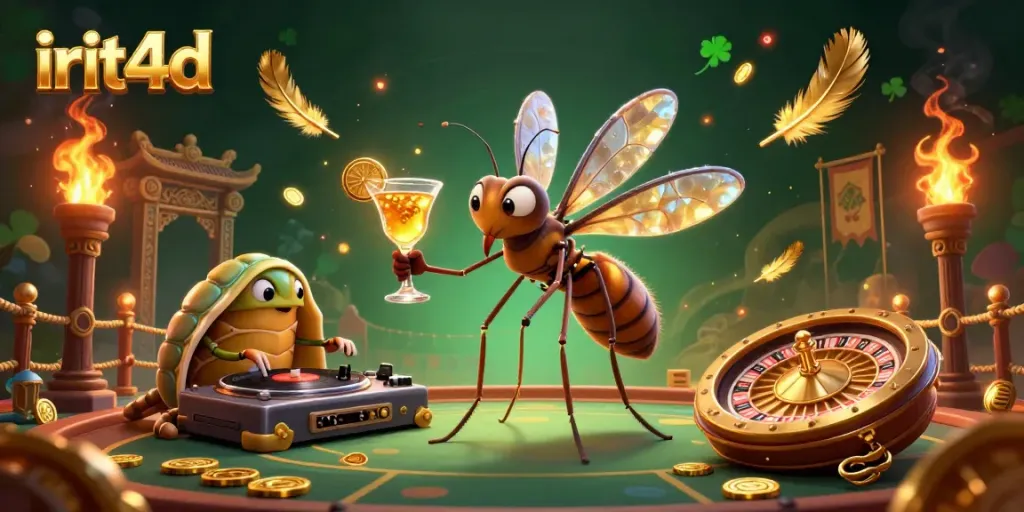 Activate your gaming with irit4d's vibrant 3D casino illustration, featuring dynamic gaming elements and lively characters.