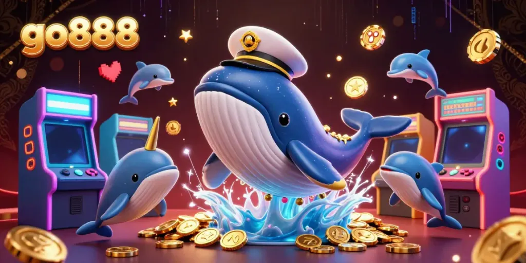 Engage with go888's vibrant casino experience featuring dynamic characters, colorful game elements, and rich visuals.