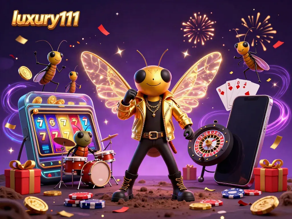 Engage with luxury111's vibrant casino experience featuring animated characters and dynamic game elements.