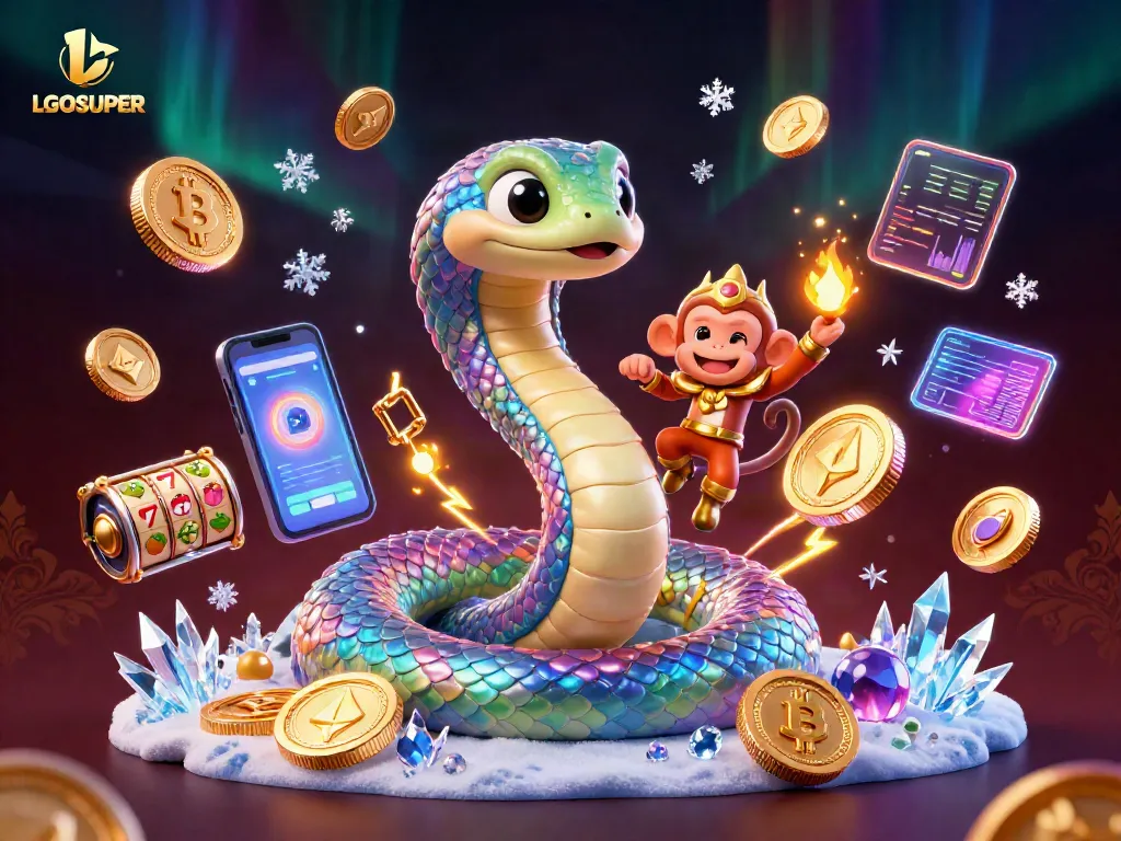 Engage with LGOSUPER's vibrant 3D digital illustration featuring an interactive casino scene.