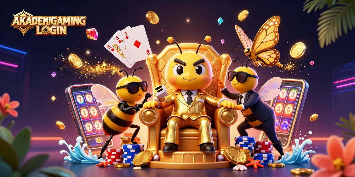 Experience the thrill of gambling with AKADEMIGAMING LOGIN featuring vibrant characters and rich casino elements.