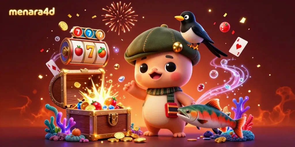 Engage with menara4d's exciting slots scene featuring Nessie and gold treasures.