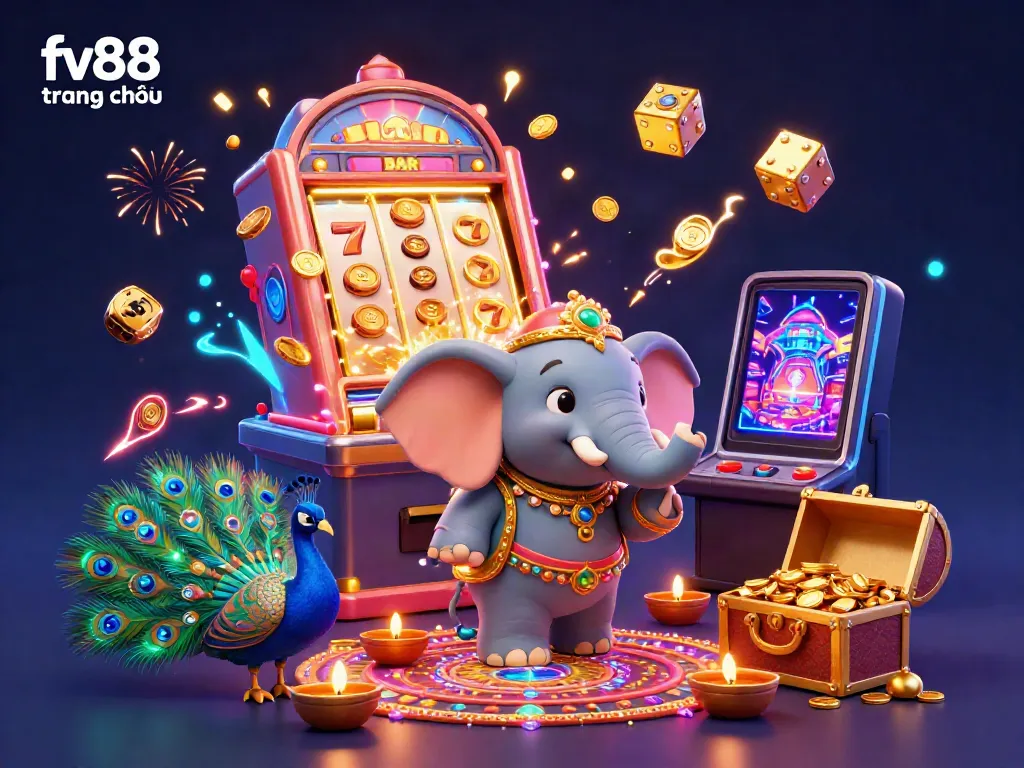 Experience thrilling gaming at fv88 trang chủ with stylish casino elements and vibrant characters.
