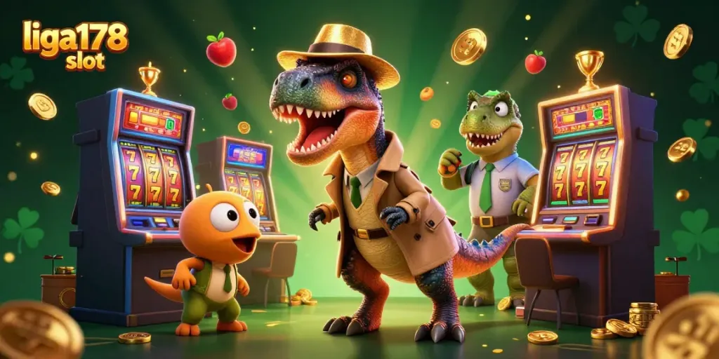 Slot liga178 slot: Pencurian koin di meja mesin slot oleh velociraptor dan kompi