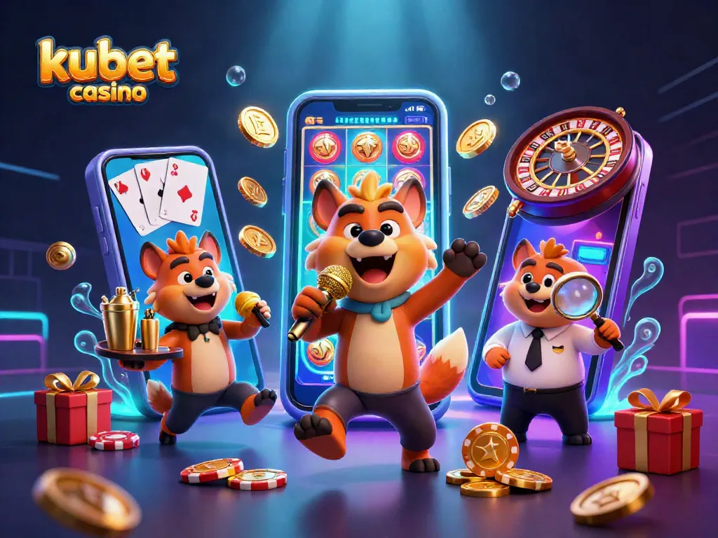 Enjoy thrilling gameplay at kubet casino with engaging characters, colorful slot games, and vibrant atmosphere.
