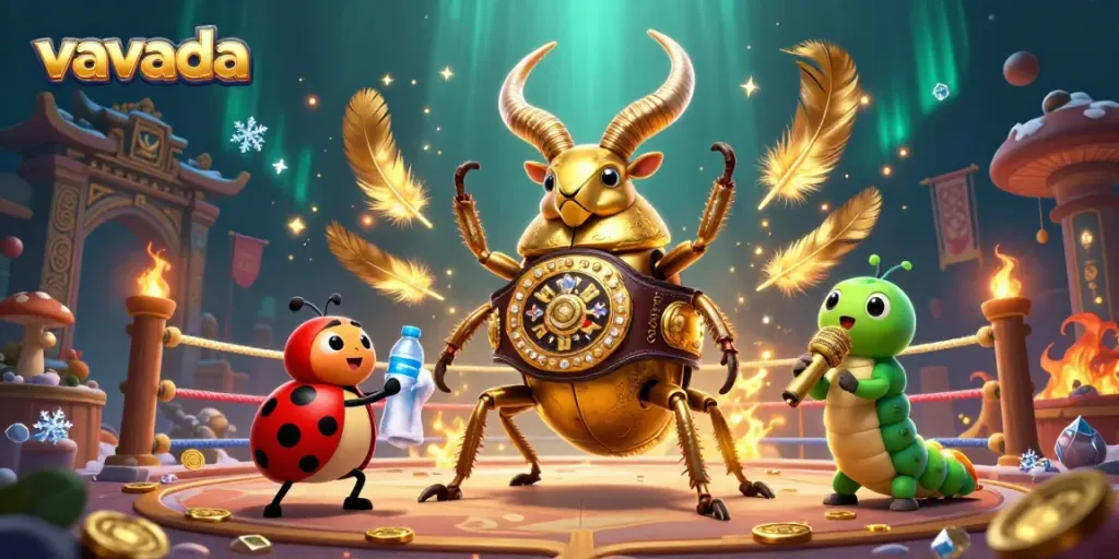 Experience thrilling action with vavada's games in this vibrant 3D digital illustration.