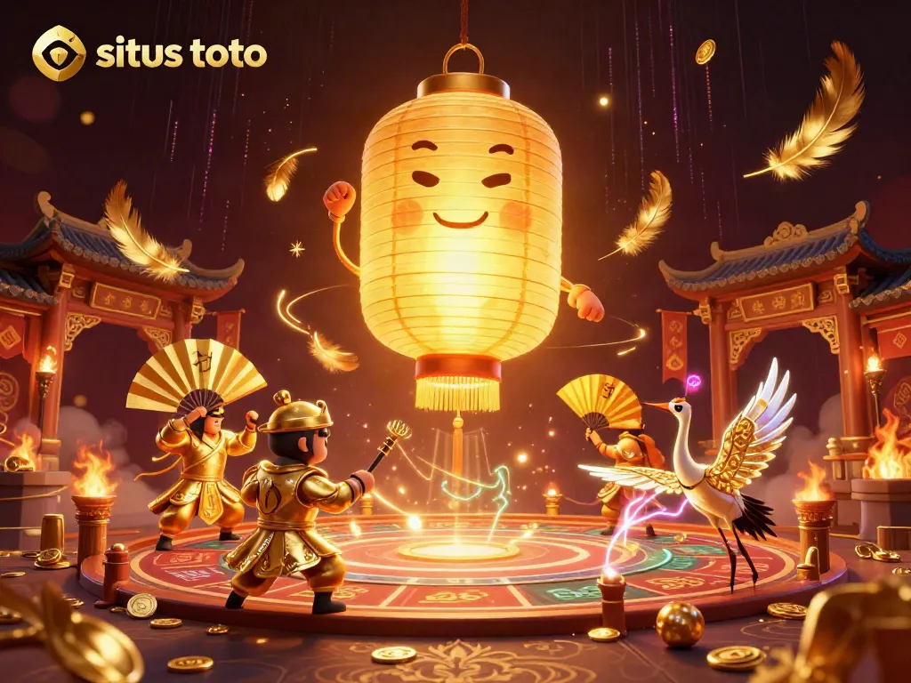 Experience the thrilling ambiance of situs toto with a dynamic 3D casino illustration full of lucky symbols.