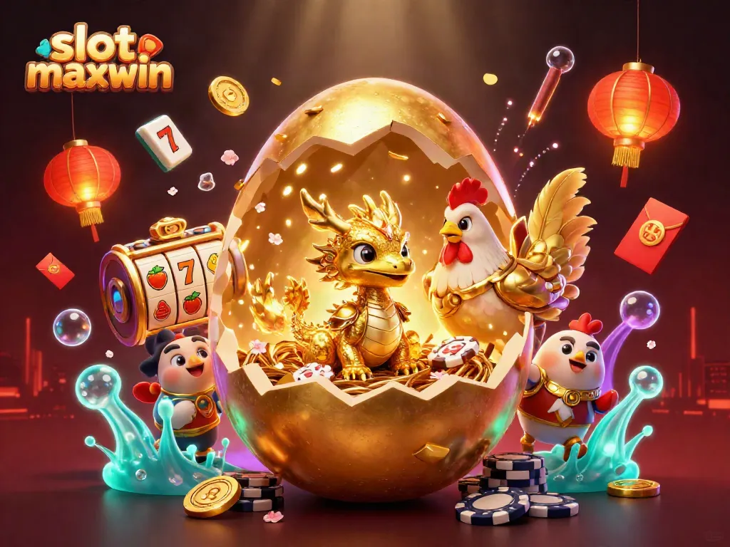 Slot maxwin memperlihatkan naga emas yang mengkristal dalam ilustrasi kasino menakjubkan.
