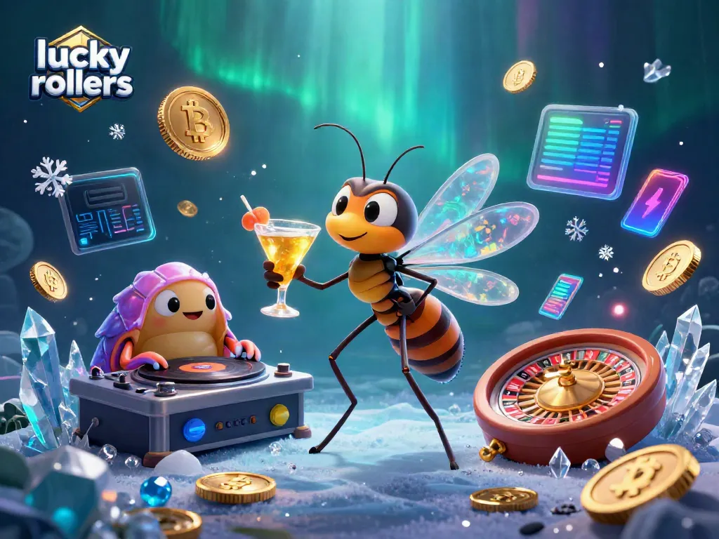 Experience thrilling interactive play at lucky rollers with crypto and animated casino characters.