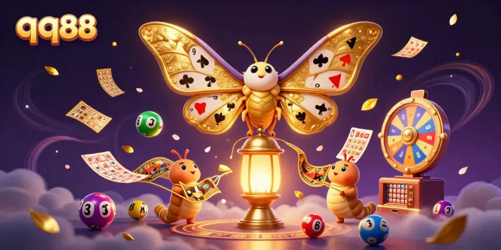 Experience the thrill of qq88 with colorful lottery elements and fantasy casino motifs.