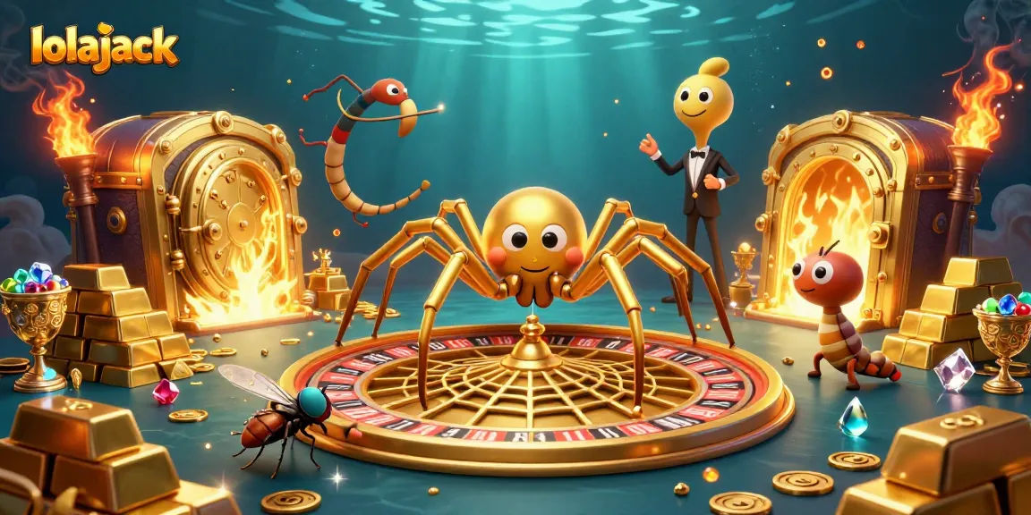 Experience exciting bets with lolajack in a vibrant 3D casino scene.
