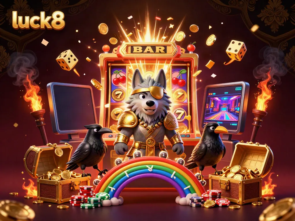 Experience luck8's thrilling casino adventure with vibrant graphics and engaging elements.