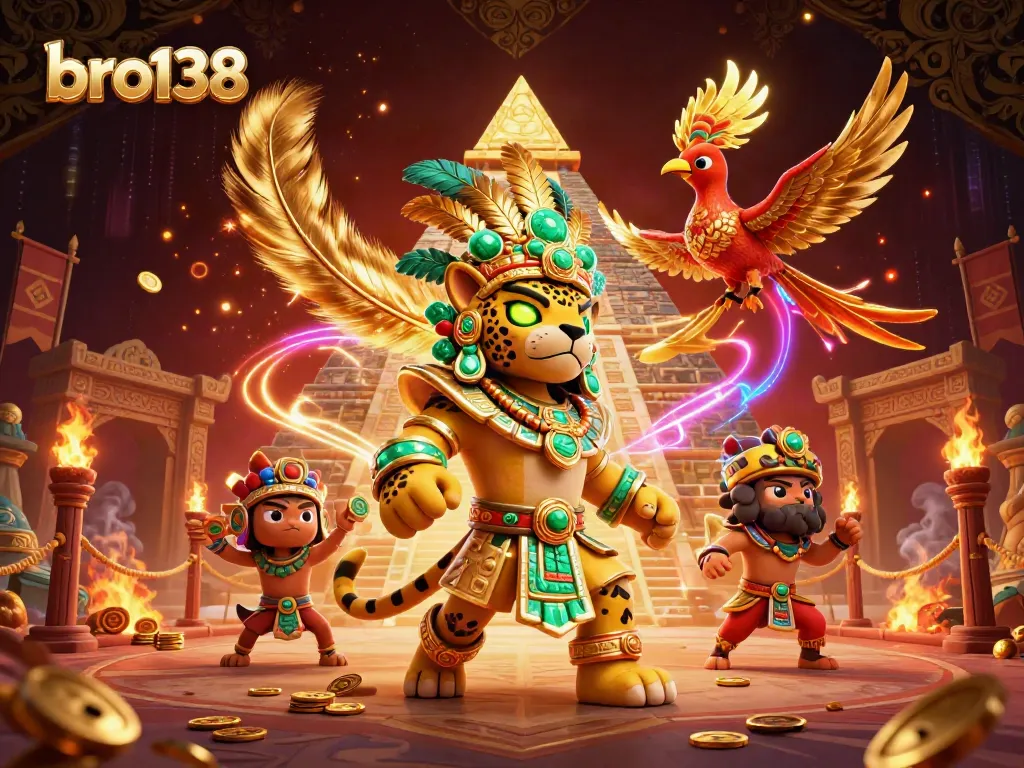 Experience thrilling wins with bro138 in this vibrant casino-themed 3D illustration!