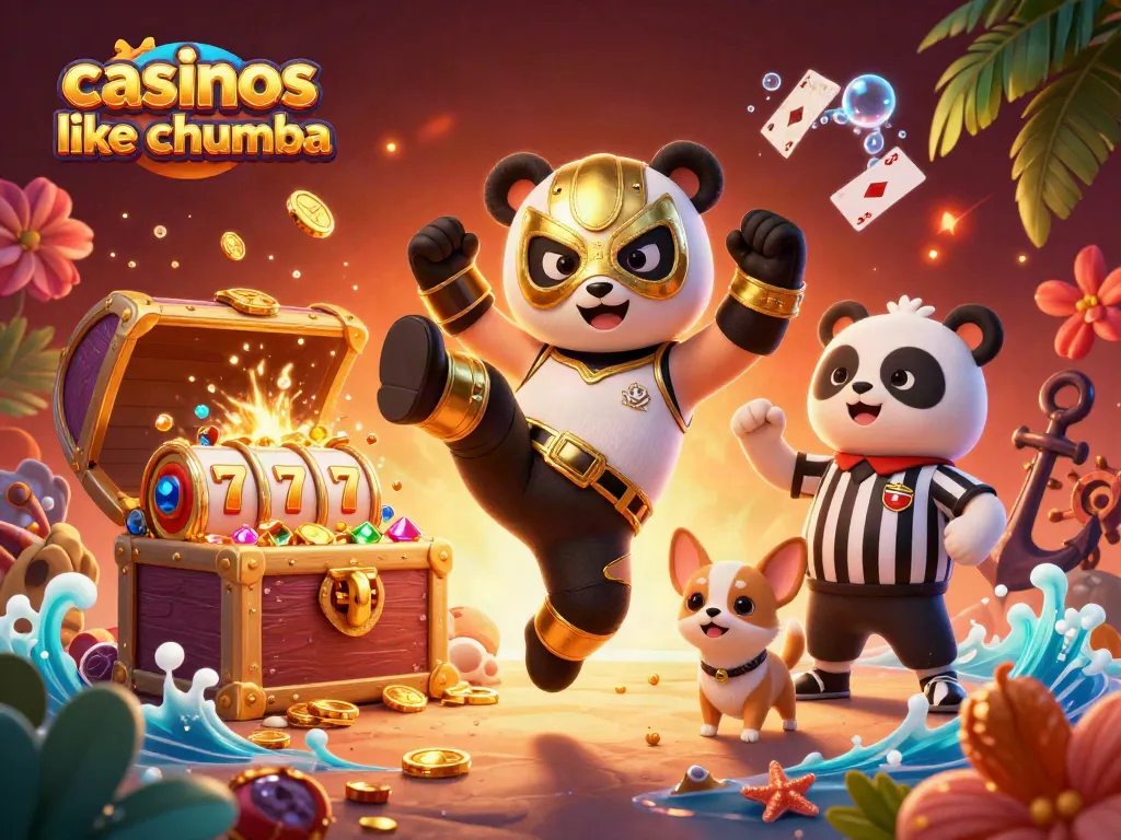 Experience casinos like chumba with exciting 3D action in a vibrant casino-themed illustration