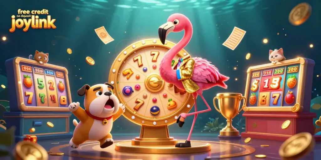 Spin and win with free credit no deposit joylink in this dynamic casino scene.