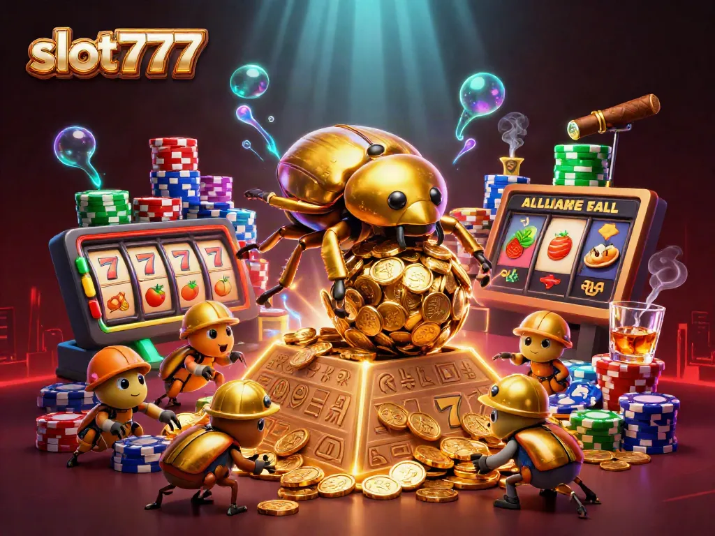 Menghadapi keseruan bermain slot777 dengan karakter menarik dalam suasana seru kasino yang penuh warna.
