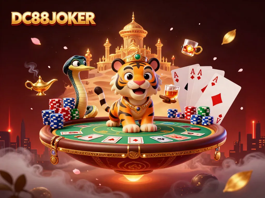Experience thrilling wins with DC88JOKER in a vibrant casino scene filled with action.
