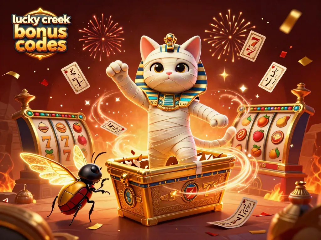 Play with luck and excitement using lucky creek bonus codes in this vibrant casino scene.